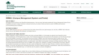 
                            10. EMMA+ (Campus Management System und Portal) - HNE Eberswalde