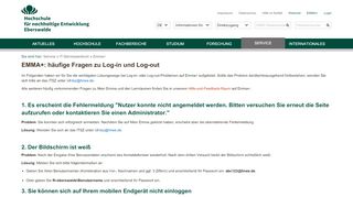 
                            8. EMMA+ Login Hilfe - HNE Eberswalde