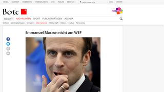 
                            11. Emmanuel Macron nicht am WEF | International | Bote der Urschweiz