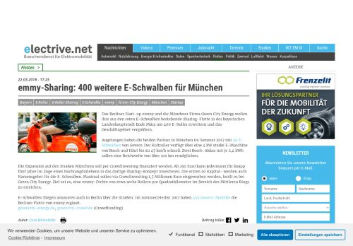 
                            12. emmy-Sharing: 400 weitere E-Schwalben für München - electrive.net