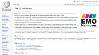 
                            9. EMO (trade show) - Wikipedia