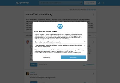 
                            2. emotreff.net - Anmeldung (Emo) - Gutefrage