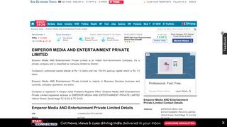 
                            10. Emperor Media AND Entertainment Private Limited Information ...