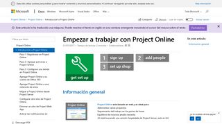 
                            1. Empezar a trabajar con Project Online | Microsoft Docs