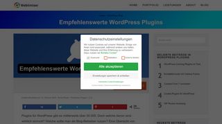 
                            9. Empfehlenswerte WordPress Plugins - WP-Agentur Webtimiser