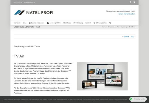
                            8. Empfehlung vom Profi: TV Air - Natel Profi, Belp - Swisscom World Shop