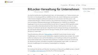 
                            3. Empfehlungen für die BitLocker-Verwaltung für ... - Microsoft Docs