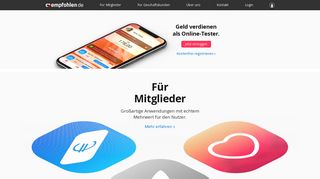 
                            1. empfohlen.de · Geld verdienen als Online-Tester