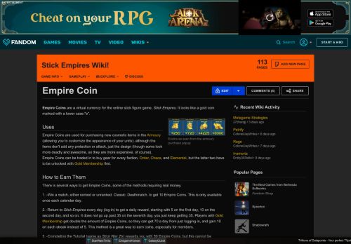 
                            13. Empire Coin | Stick Empires Wiki | FANDOM powered by Wikia