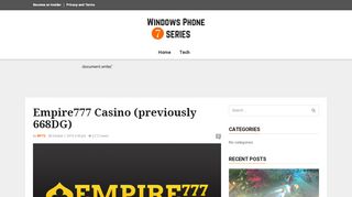 
                            9. Empire777 Casino (previously 668DG) - Windows Phone Home