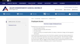 
                            13. Employee Access / Employee Access - Allen ISD