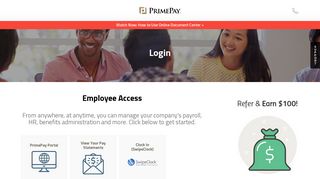 
                            1. Employee Access - Login | PrimePay