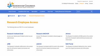 
                            3. Employee Access - Nationwide Children's Hospital