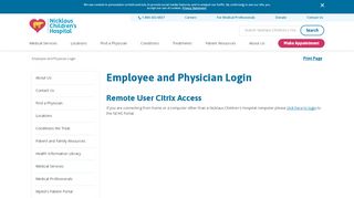 
                            9. Employee and Physician Login | Nicklaus Children's Hospital