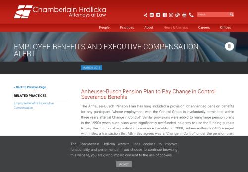 
                            9. Employee Benefits and Executive Compensation Alert: Chamberlain ...