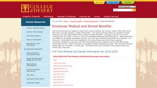 
                            10. Employee Benefits - College of the Desert