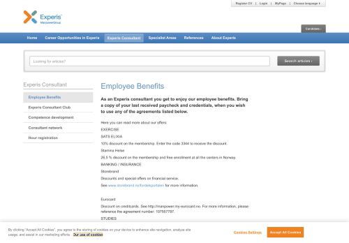 
                            10. Employee Benefits | Experis