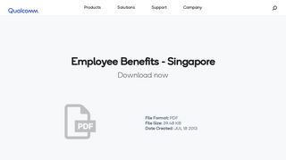 
                            5. Employee Benefits - Singapore | Qualcomm