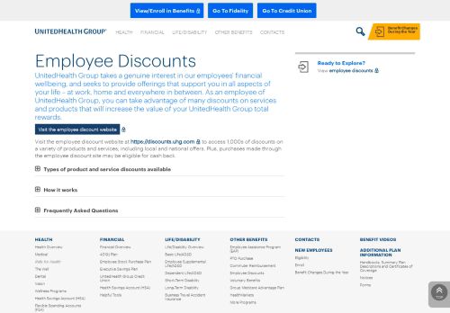 
                            11. Employee Discounts – UnitedHealth Group