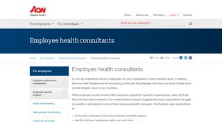 
                            9. Employee health consultants | Aon Hewitt Australia