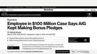 
                            11. Employee in $100 Million Case Says AIG Kept Making Bonus ...