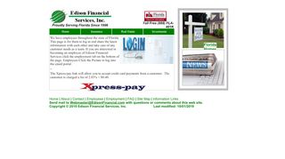 
                            6. Employee Log In Main Page - Edison Financial Services