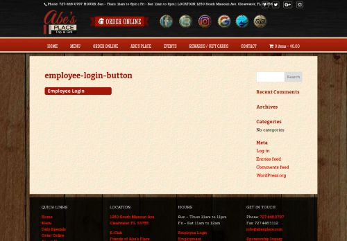 
                            10. employee-login-button | Abe's Place Tap & Grill Clearwater Restaurant