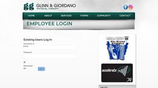
                            10. Employee Login - Glinn & Giordano Physical Therapy