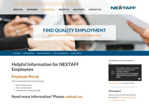 
                            6. Employee Login - Nextaff