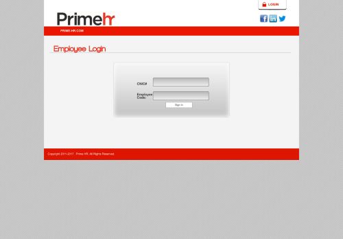 
                            5. Employee Login - Prime HR