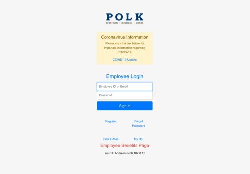 
                            11. Employee Portal Login - POLK Mechanical