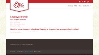 
                            7. Employee Portal - TLC Your Way Home Care