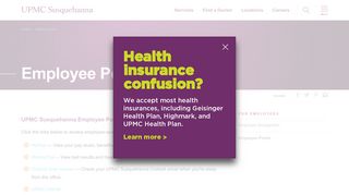 
                            8. Employee Portal | UPMC Susquehanna