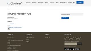 
                            2. EMPLOYEE PROVIDENT FUND | TeamLease