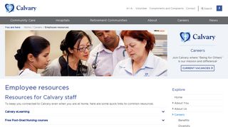
                            11. Employee resources - Calvary Health Care