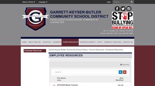 
                            7. Employee Resources - Garrett-Keyser-Butler Community School District