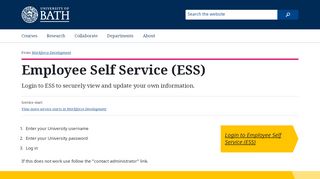 
                            12. Employee Self Service (ESS) - bath.ac.uk