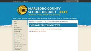 
                            12. Employee Self Service (ESS) - MARLBORO COUNTY SCHOOL DIST