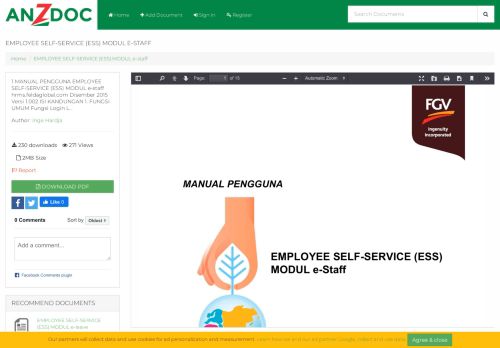 
                            9. EMPLOYEE SELF-SERVICE (ESS) MODUL e-Staff - ANZDOC.COM