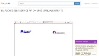 
                            6. EMPLOYEE SELF-SERVICE FIP ON LINE MANUALE UTENTE - PDF