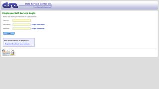 
                            3. Employee Self Service Login - Data Service Center