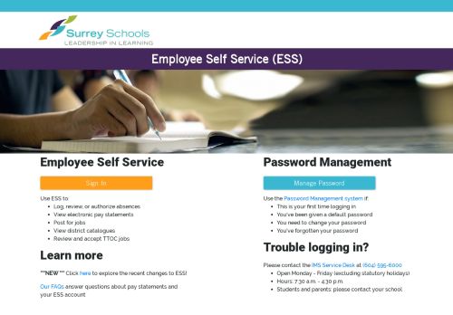 
                            4. Employee Self Service - Surrey Schools