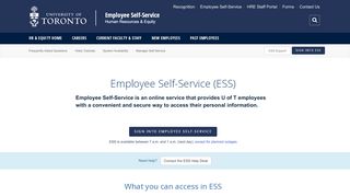 
                            1. Employee Self-Service - University of Toronto
