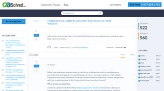 
                            10. Employees are unable to view Paychecks via Intuit site | 1-877-263-2742