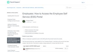 
                            2. Employees: How to Access the Employee Self Service (ESS) Portal ...