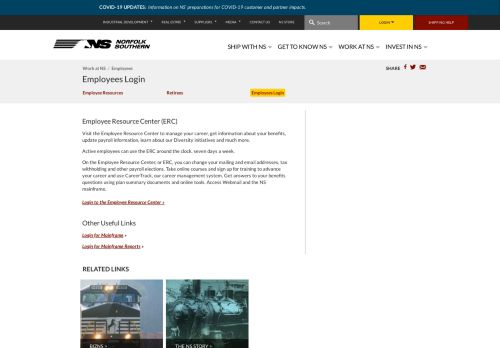 
                            7. Employees Login | Employees | Work at NS | Norfolk Southern