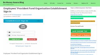 
                            6. Employees' Provident Fund Organisation Establishment Sign in