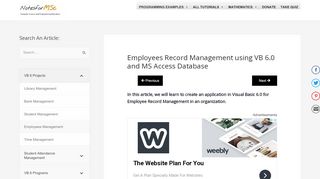 
                            11. Employees Record Management using VB 6.0 and MS Access Database ...