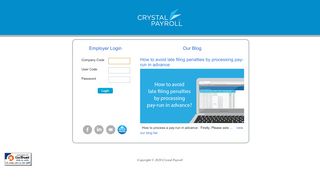 
                            2. Employer - Crystal Payroll