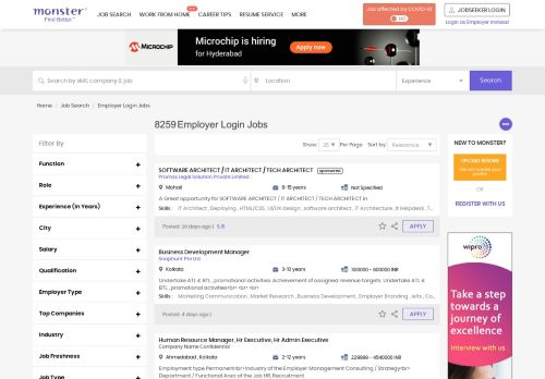 
                            10. Employer Login Jobs - Monster India